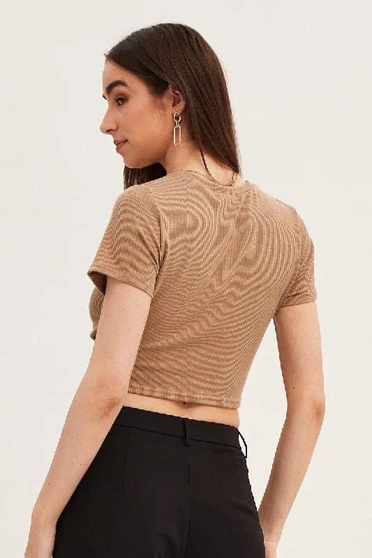 brown-crop-top-short-sleeve-rib-jc1599-47wb