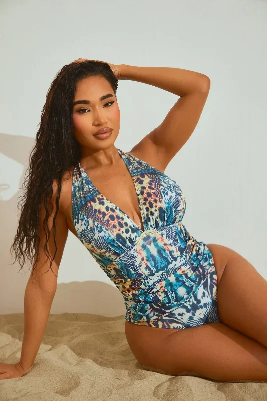 Brylin 1 Piece Swimsuit - Blue/combo