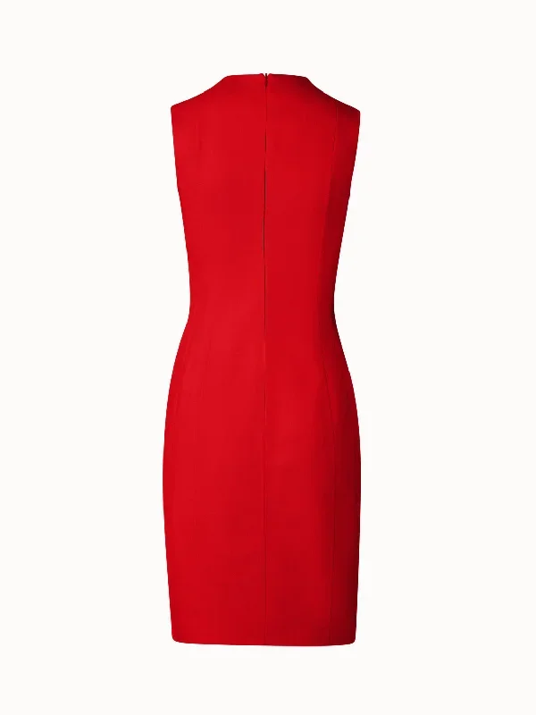 cotton-silk-double-face-sheath-dress-red