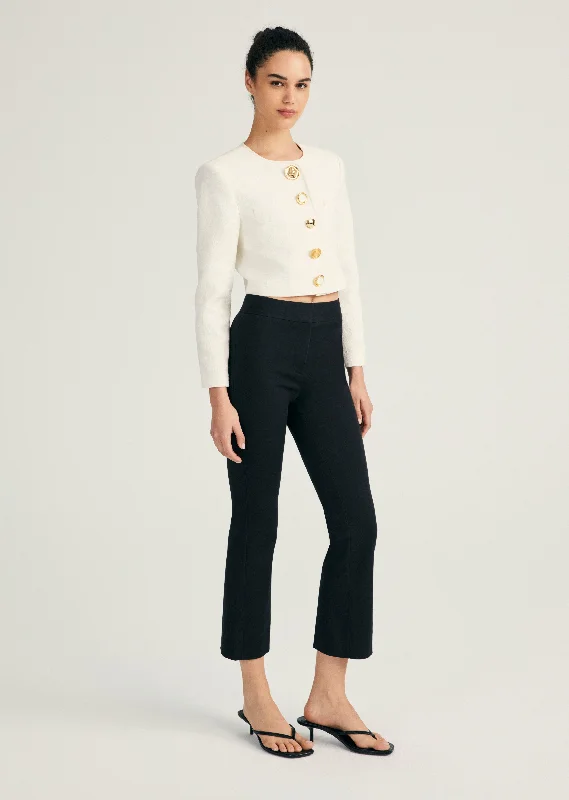 Crosby Cropped Flare Pant - Black