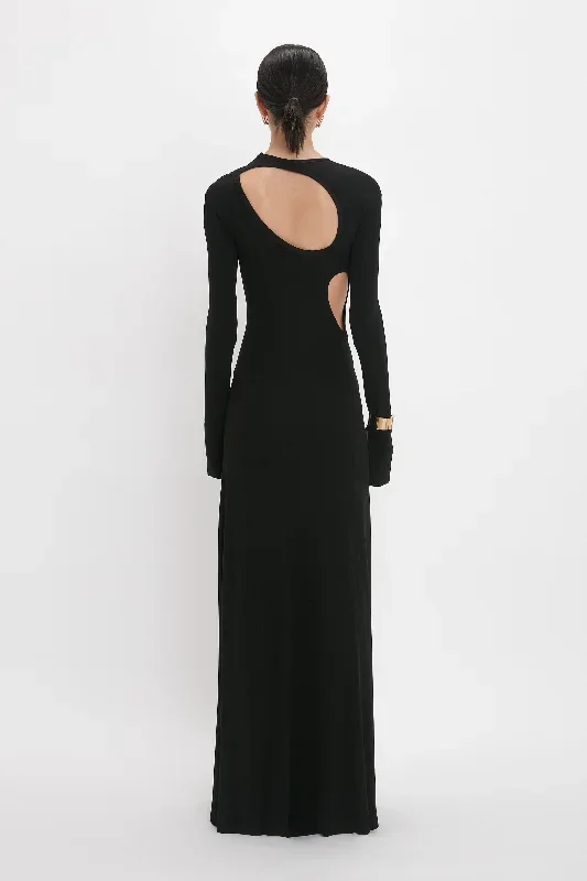 cut-out-jersey-floorlength-dress-in-black-19538