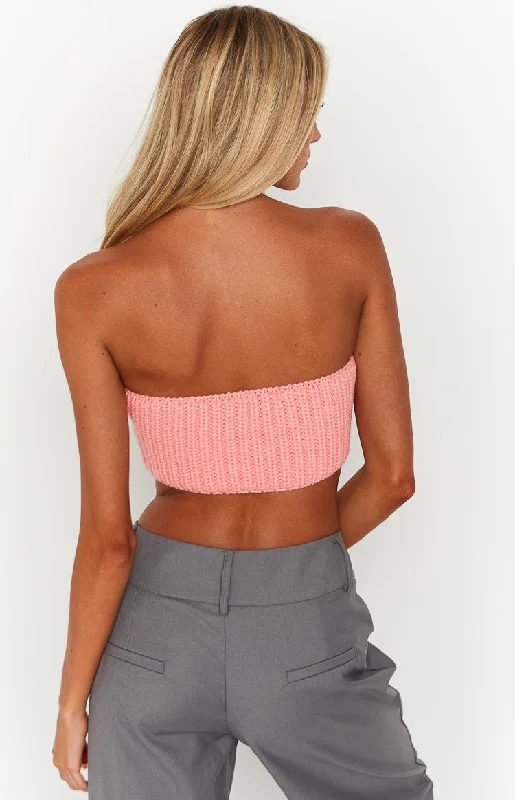 debbie-pink-knit-bandeau