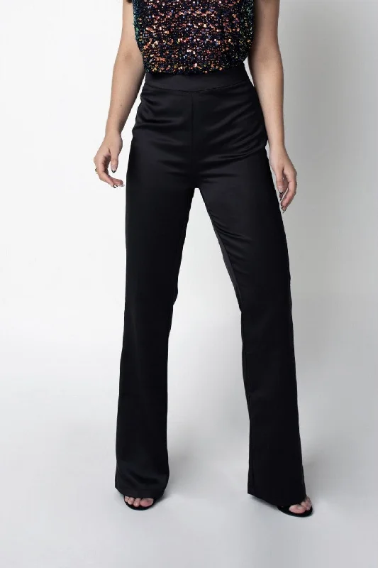 double-second-black-satin-boot-leg-trouser