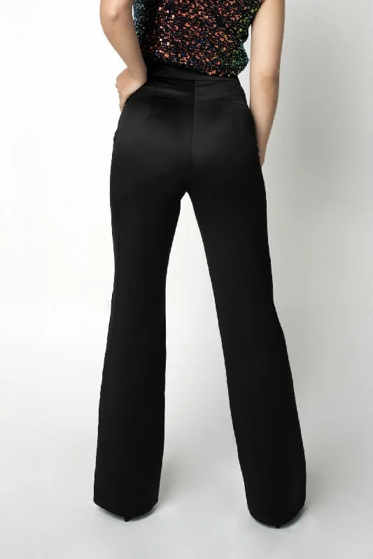 double-second-black-satin-boot-leg-trouser