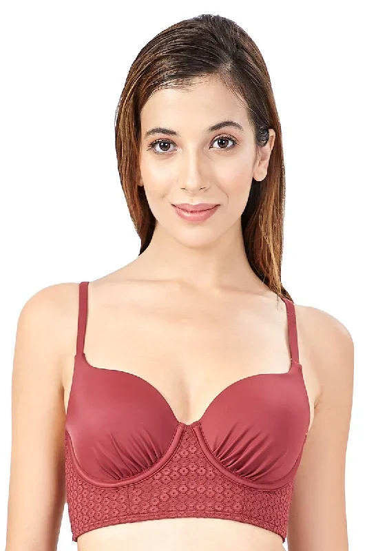 Swim Longline Bandeau - Dragon Red