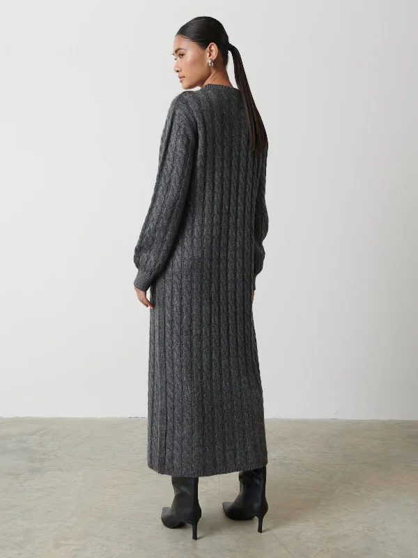 elisha-cable-knit-midaxi-dress-charcoal-grey