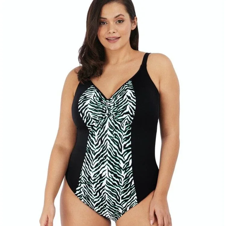 Elomi Swim Zulu Non-Underwired Moulded Swimsuit - Black