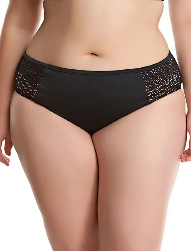 Elomi Swim Indie Mid Rise Bikini Brief Panty in Black