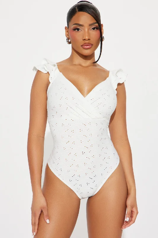 Feeling Pretty Backless Bodysuit - Ivory