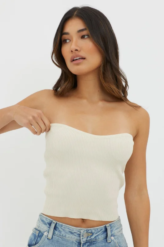 flora-strapless-knit-top-cream