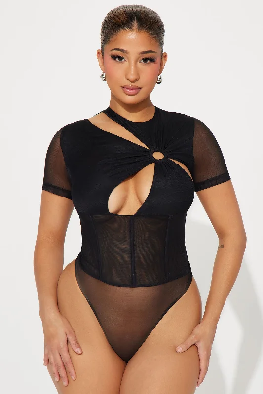 Gabriela Mesh Bodysuit - Black