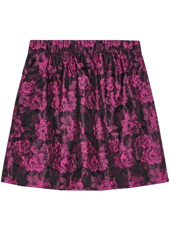 Botanical Jacquard Mini Skirt