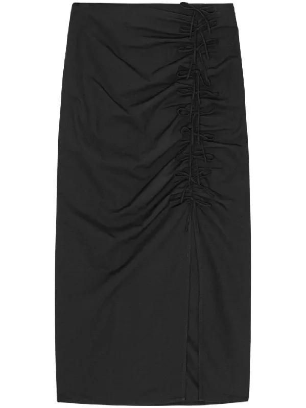 Drapey Melange Midi Skirt