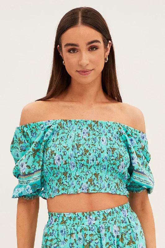 green-frilled-hem-half-puff-sleeve-square-neck-crop-wc0030x-33cb