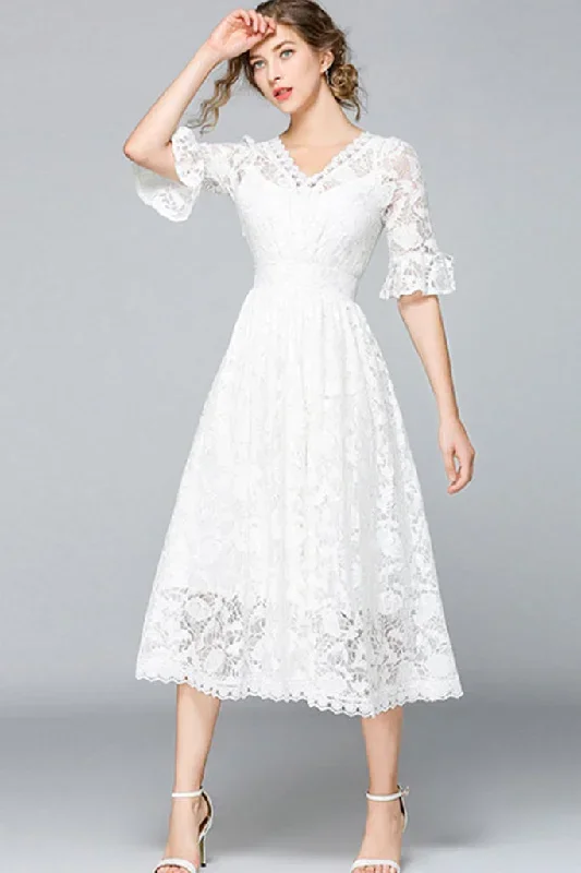 half-ruffle-sleeve-hollow-out-lace-dress-s-in-clearance