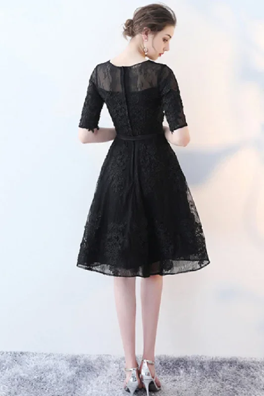 half-sleeve-lace-a-line-dress-1