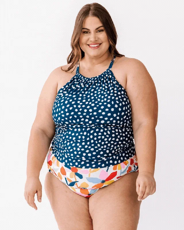 indigo-dot-double-cinch-tankini-top