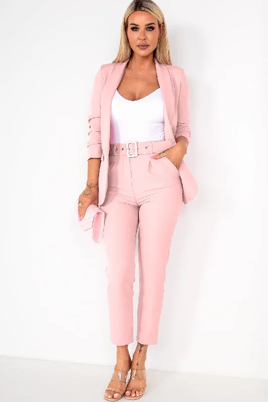 joanna-pale-pink-ruched-blazer