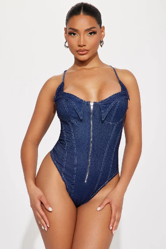 Latest Obsession Bodysuit - Denim