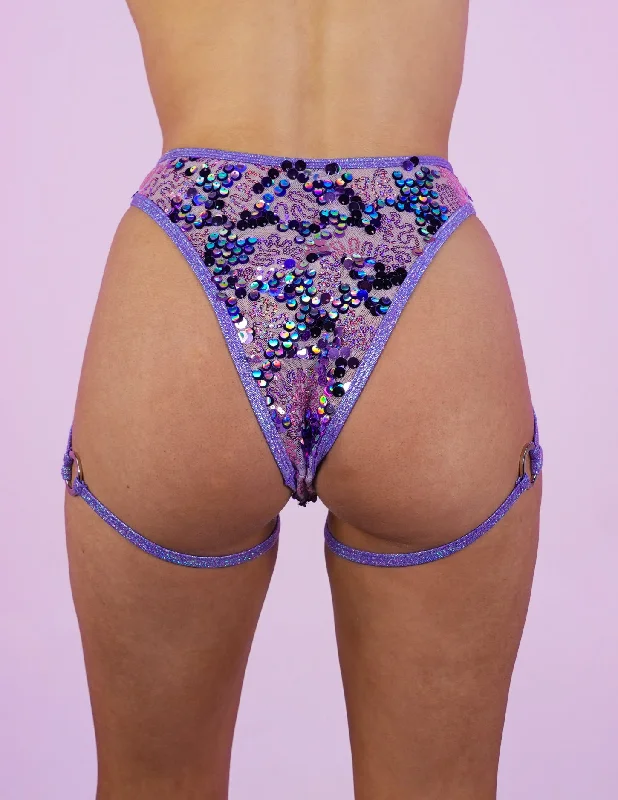 lavender-sequin-disco-strapped-shorts