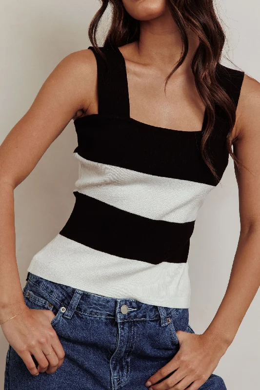 lisa-striped-knit-tank-top-black-white