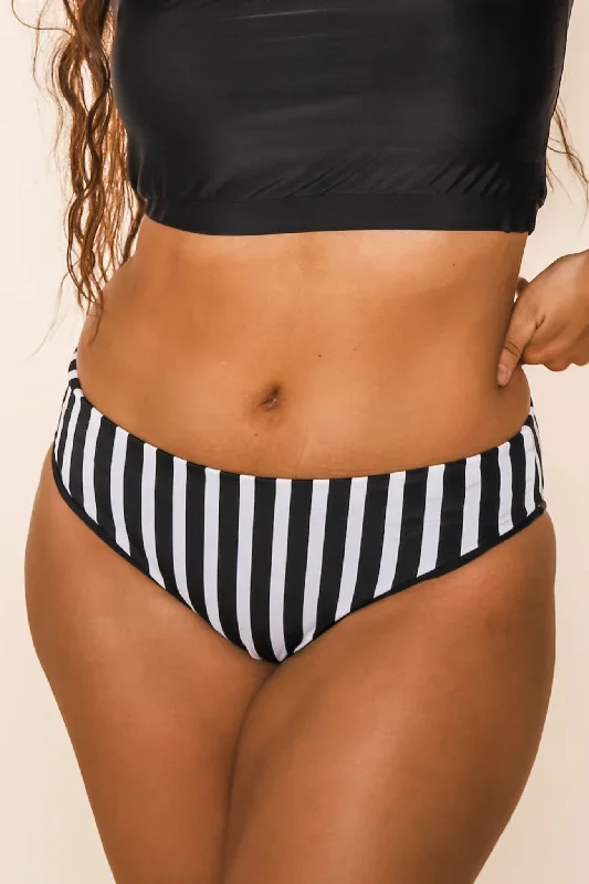 Breeze Reversible Bottoms | Black/Black & White Stripe | Final Sale