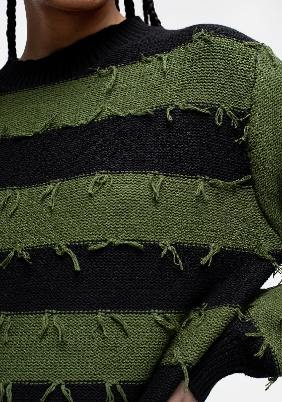 nancy-stripe-oversized-jumper-green-and-black