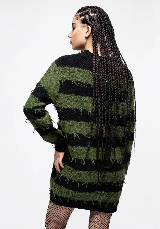 nancy-stripe-oversized-jumper-green-and-black