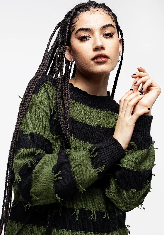 nancy-stripe-oversized-jumper-green-and-black