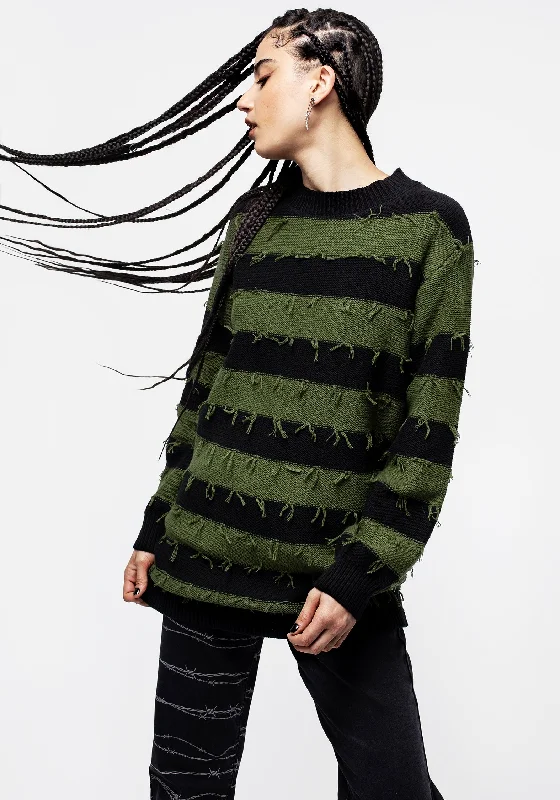 nancy-stripe-oversized-jumper-green-and-black