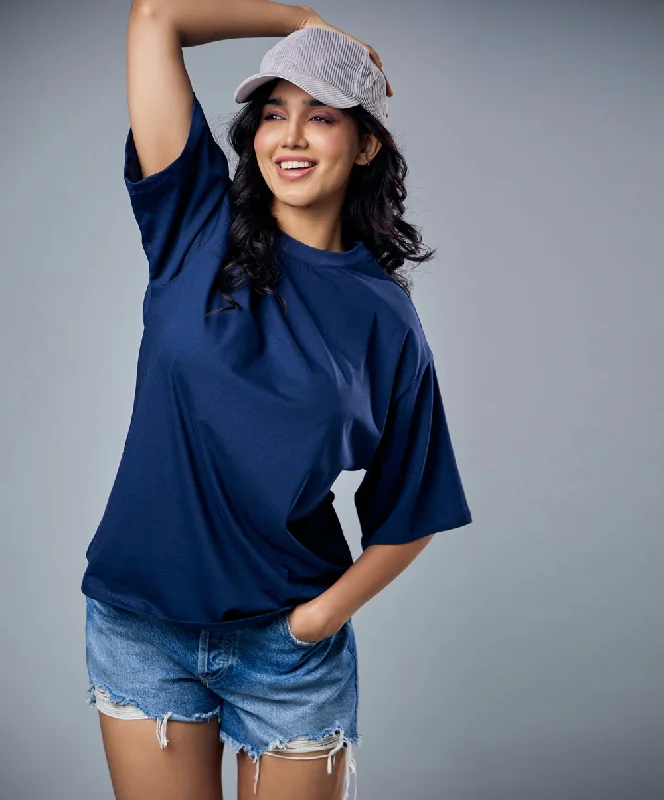 Navy Blue Oversized Tshirt