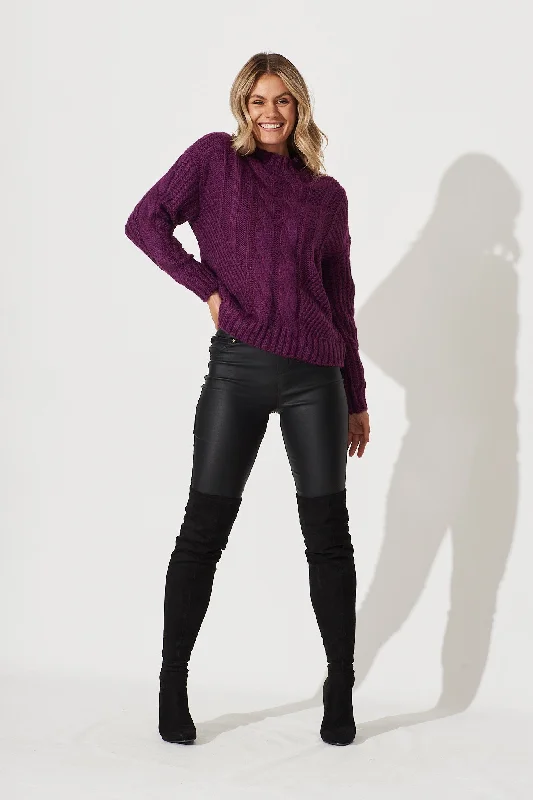 Notting Knit In Dark Purple