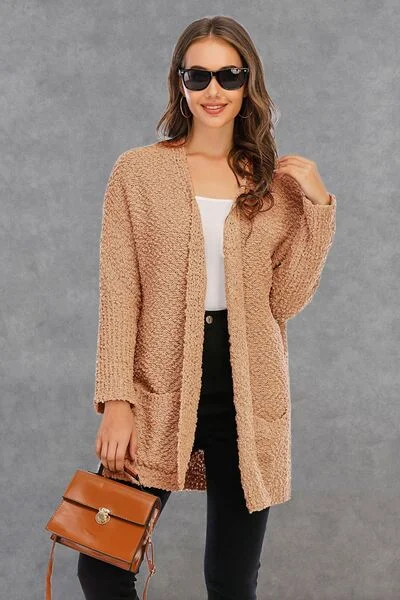 pocketed-open-front-long-sleeve-cardigan