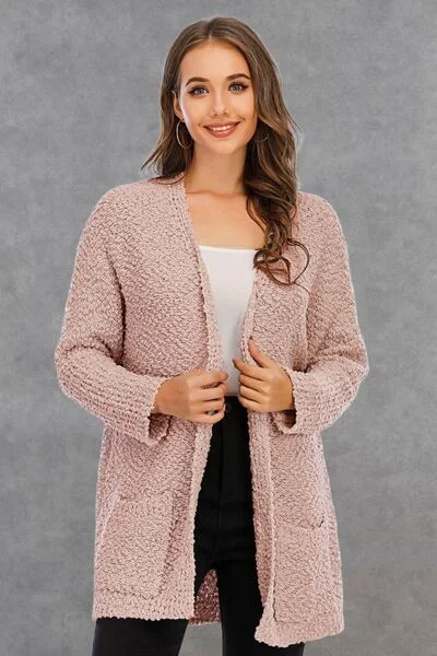 pocketed-open-front-long-sleeve-cardigan