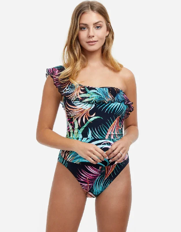 Profile Tropico One Shoulder Swimsuit - Black