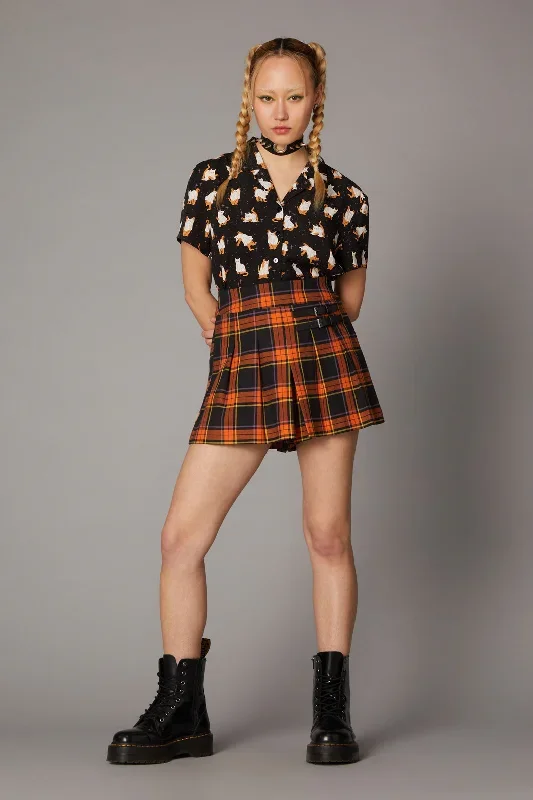 Pumpkin Tartan Skort