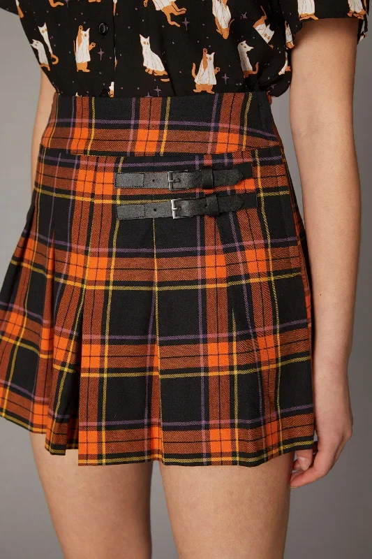 pumpkin-tartan-skort