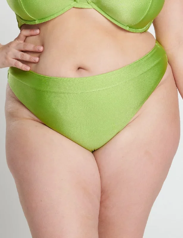 RAQ High Leg High Waist Brief Apple Shimmer