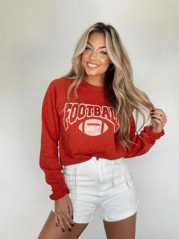 Red Football Crewneck