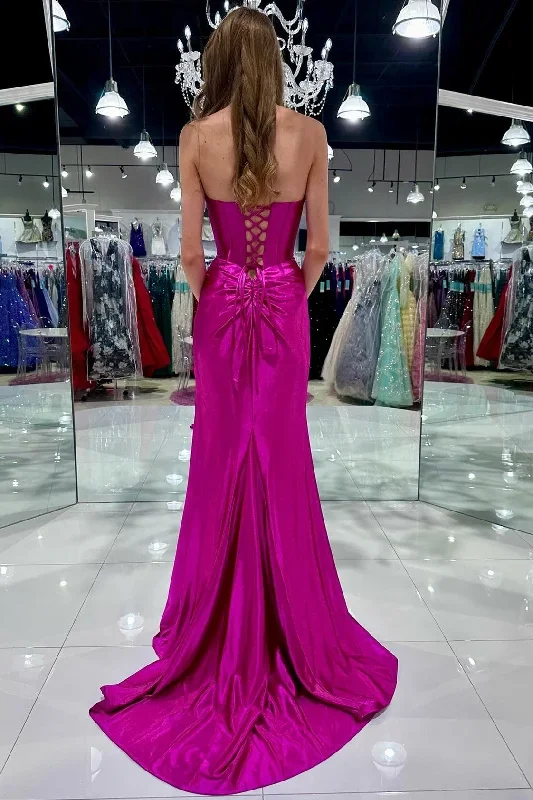 red-strapless-twist-front-mermaid-long-dress-with-slit