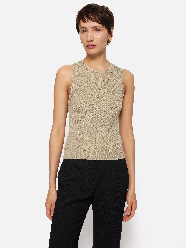 Rib Knitted Tank | Neutral