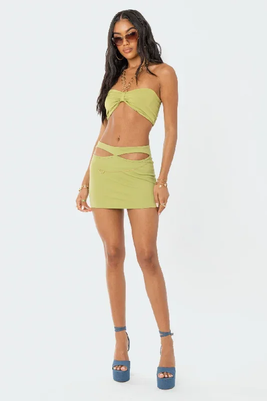 Olympia Cut-Out Mini Skirt