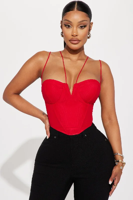 Sara Corset Top - Red