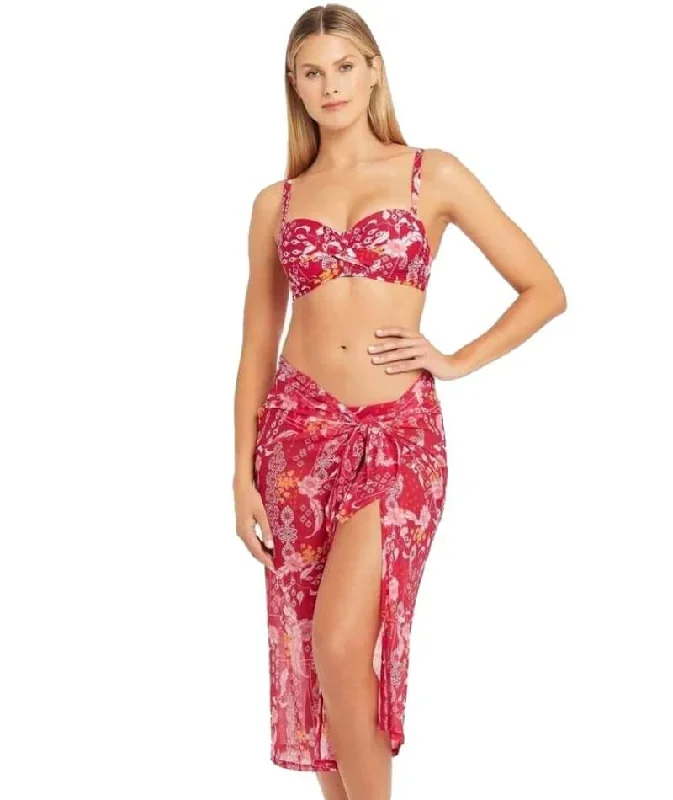 Sea Level Jardin Mesh Swim Wrap - Red