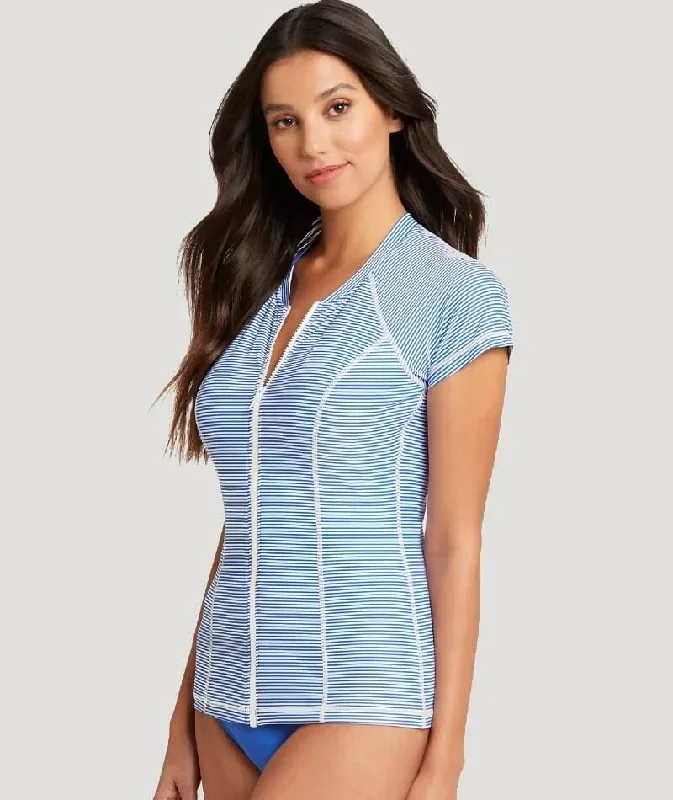 sea-level-positano-stripe-short-sleeved-b-dd-cup-rash-vest-full-zipper-azure