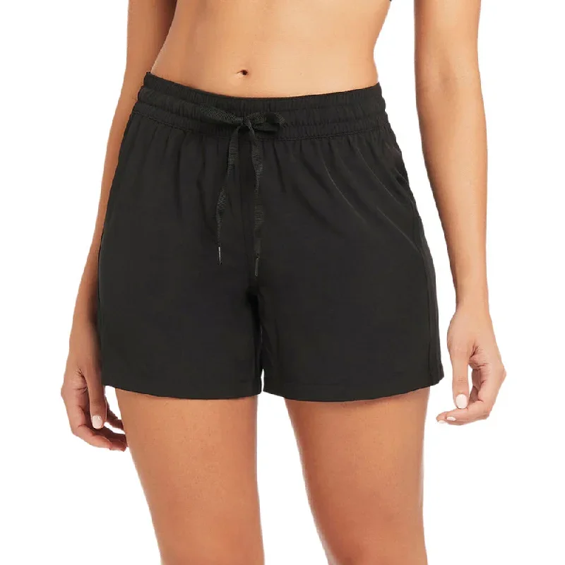 Sea Level Swimwear Eco Essentials Black Mid Length Boardshort 9488P