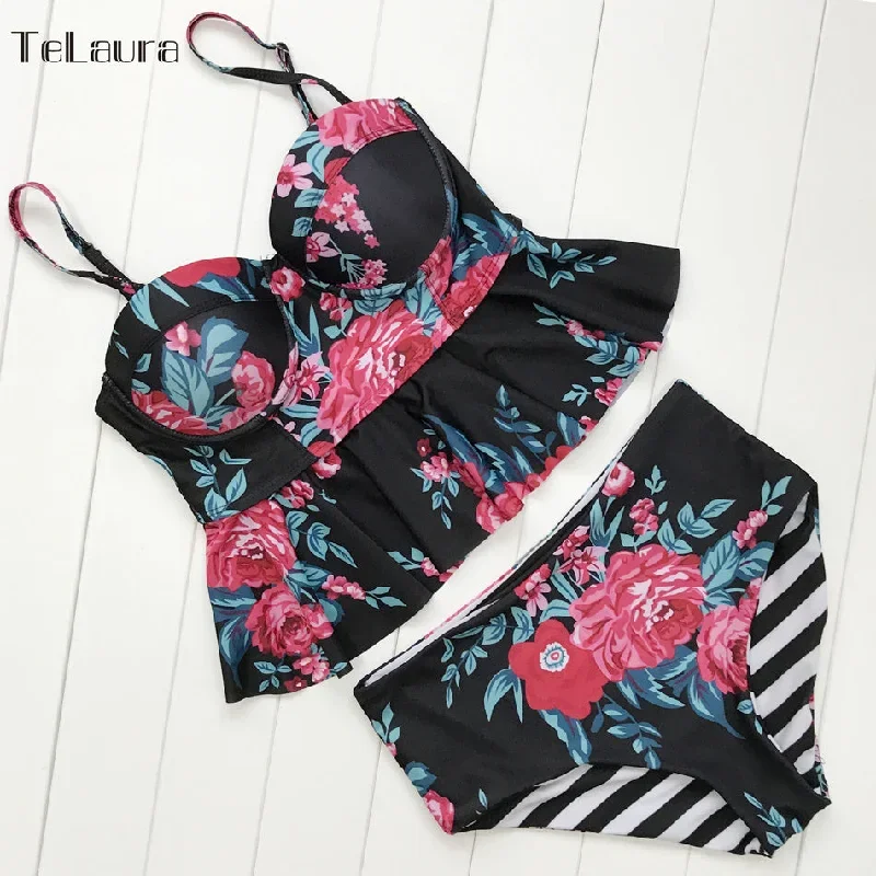 sexy-bikini-swimwear-women-push-up-swimsuit-high-waisted-bathing-suit-floral-biquini-two-piece-bikinis-tankini-beachwear