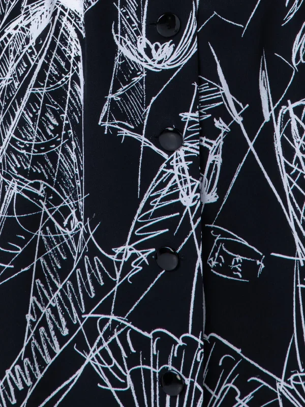 silk-kaftan-dress-with-croquis-druck-black-cream silk-kaftan-dress-with-croquis-druck-black-cream