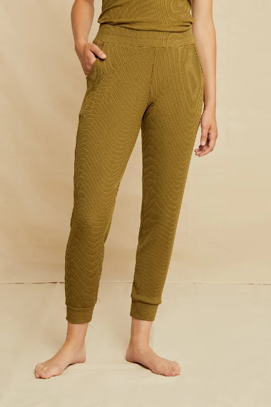 Skylar Paris Rib Joggers - Matcha