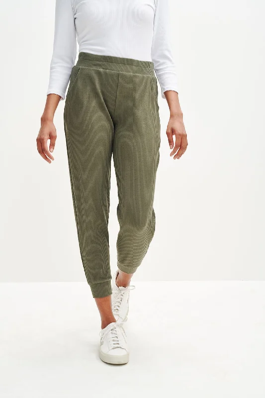 Skylar Paris Rib Joggers - Vetiver